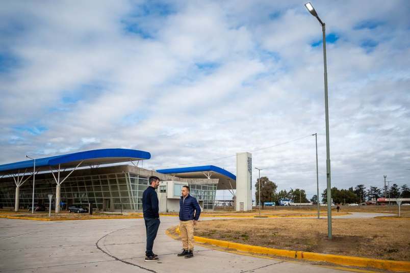 obras de alumbra en la terminal 2